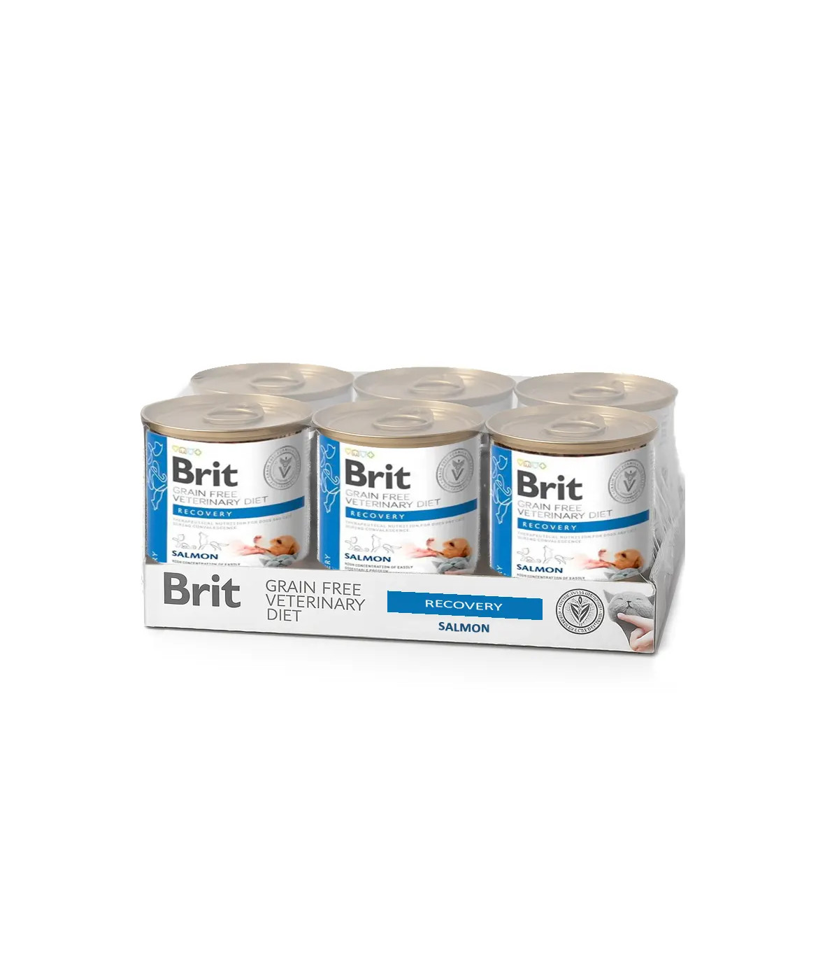 Recuperação molhada para cães e gatos 6x200gr | Brit veterinário dieta úmida